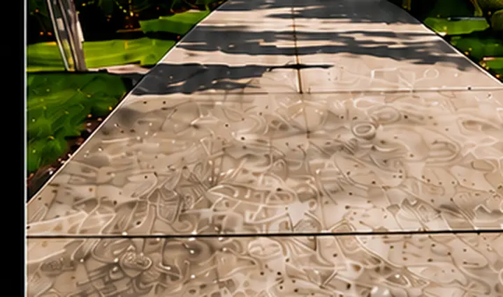 Concrete driveway before cleaning, stained and discoloured