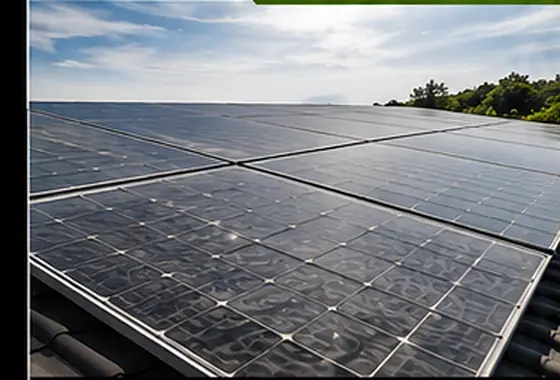 Solar panels before cleaning, dulled by dust